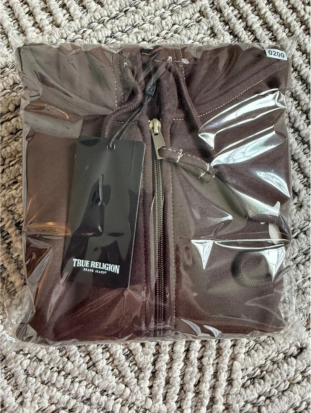 NWT True Religion Buddha Seal Zip Hoodie size XL